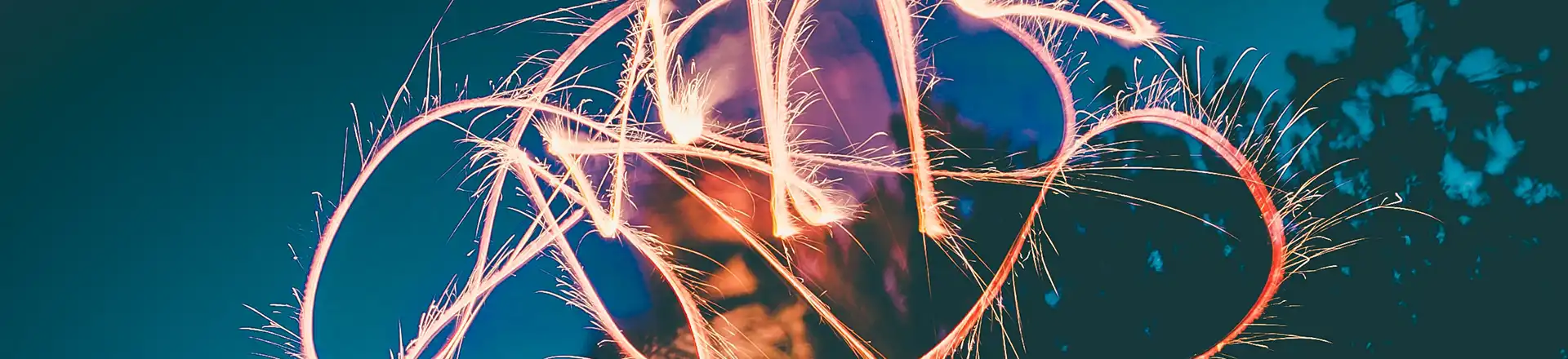 swirling fireworks