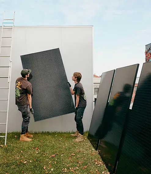 Sunpower solar panels being installed