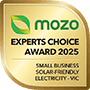 Mozo Experts Choice 2025 - VIC - Small Business Solar-friendly Electricity